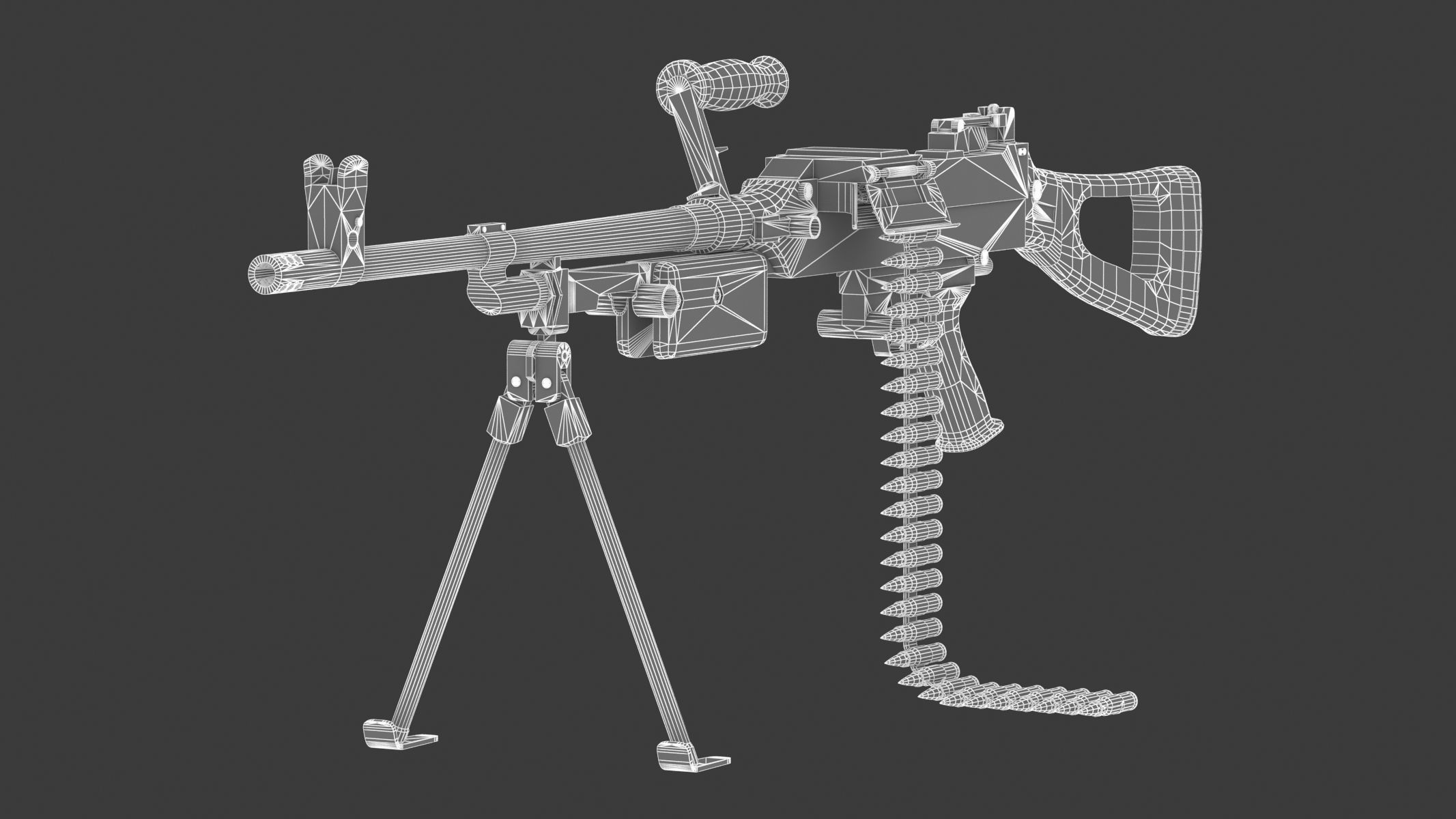 Vektor SS-77 Low Poly Realistic Low-poly 3D model_18