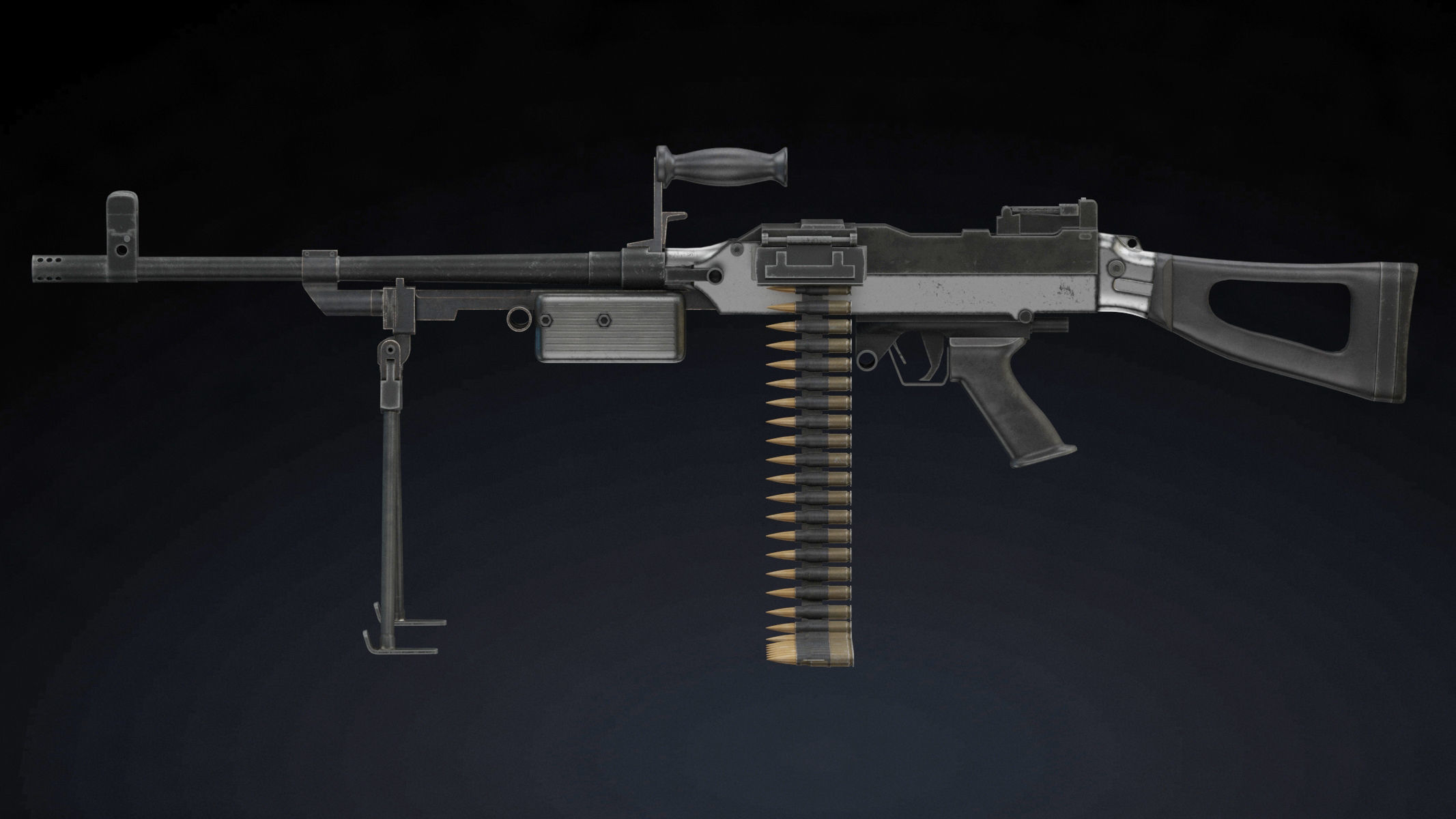 Vektor SS-77 Low Poly Realistic Low-poly 3D model_2