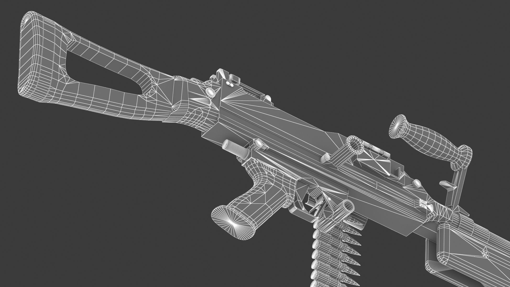 Vektor SS-77 Low Poly Realistic Low-poly 3D model_26