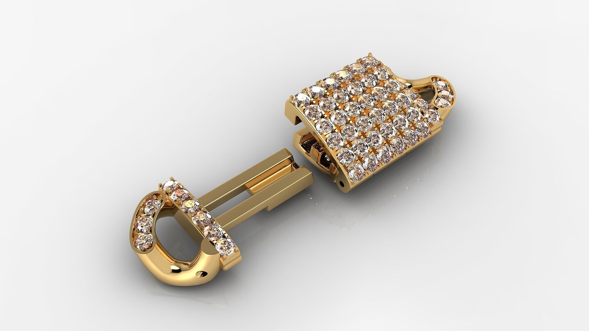 Diamond Cuban Link Bracelet 4 3D print model_3