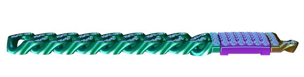 Diamond Cuban Link Bracelet 4 3D print model_8