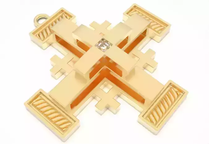 Cross gold with diamonds