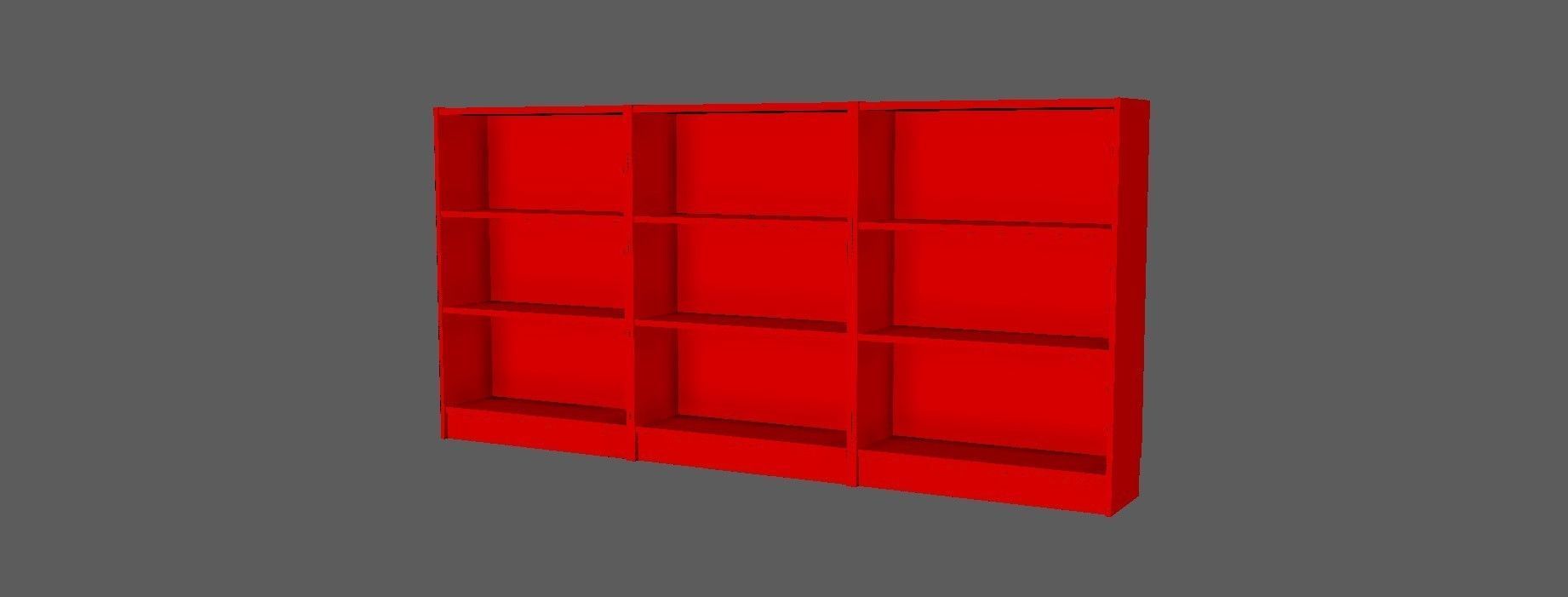 Bookcase 3D model_6