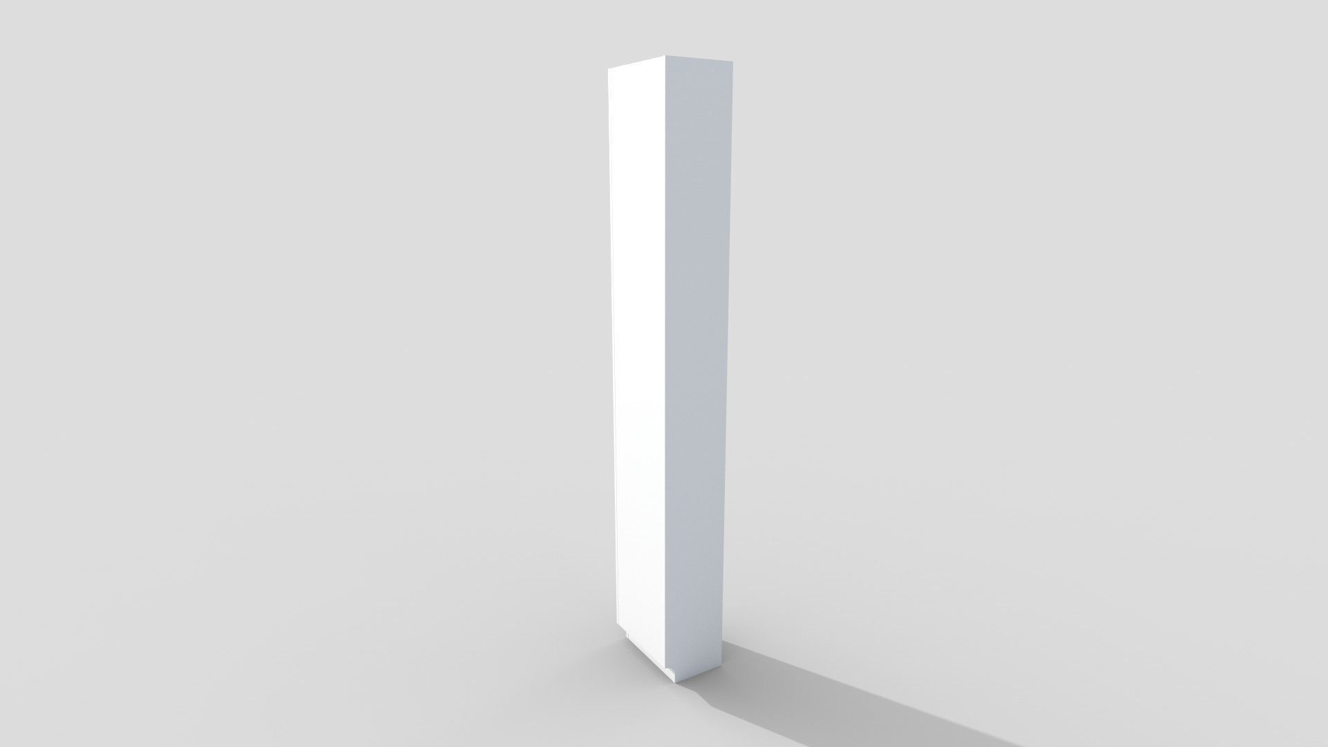 Bookcase tall shelf 3D model_4