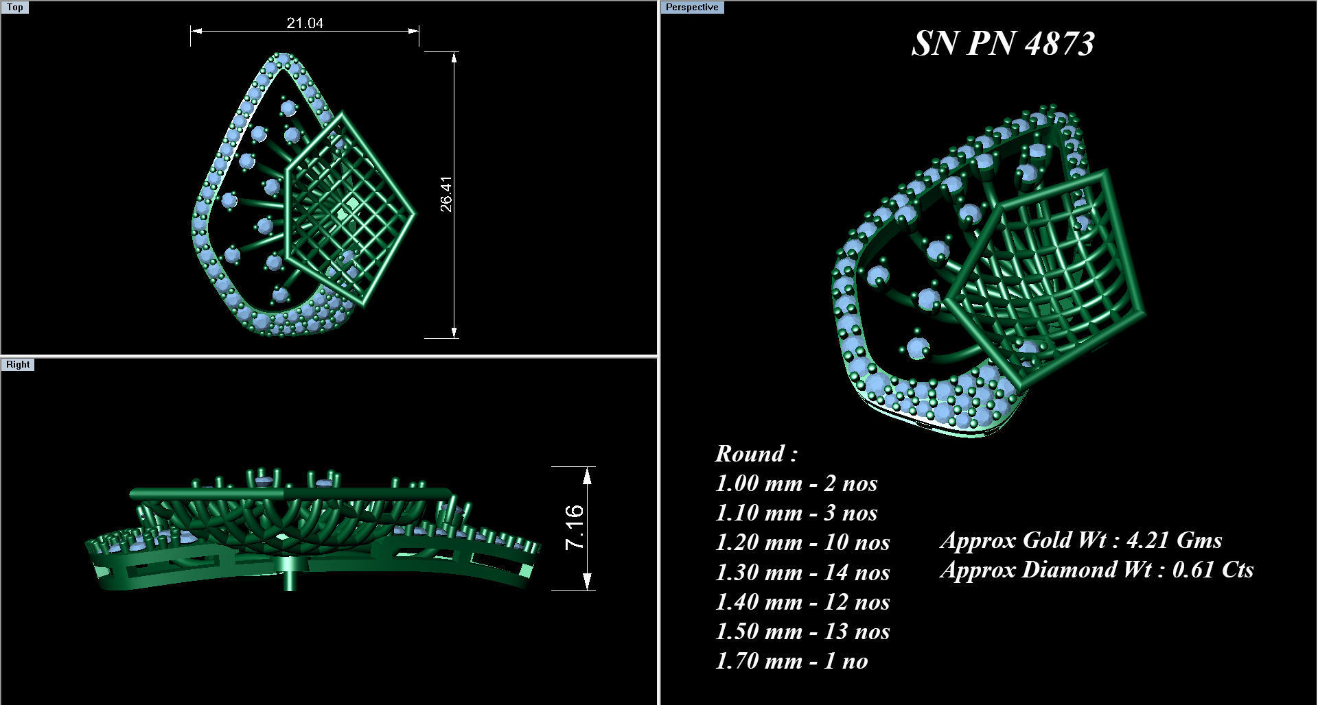 Pendant Earrings Combo 3D print model_1