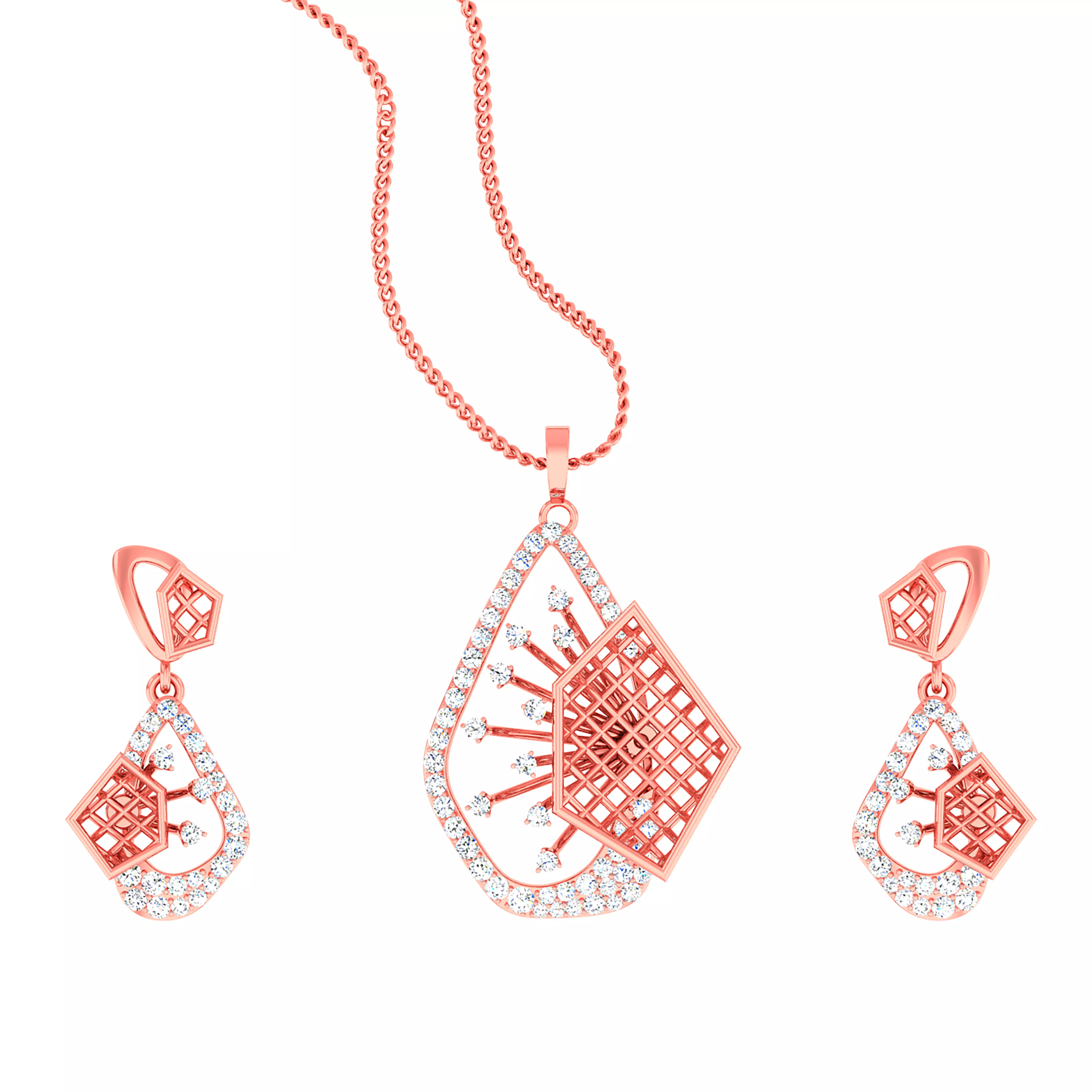 Pendant Earrings Combo 3D print model_0