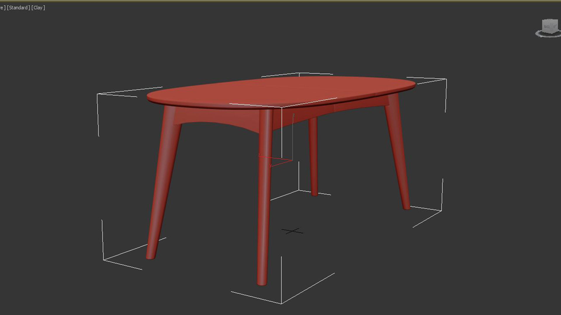 Marte dining table 3D model_2