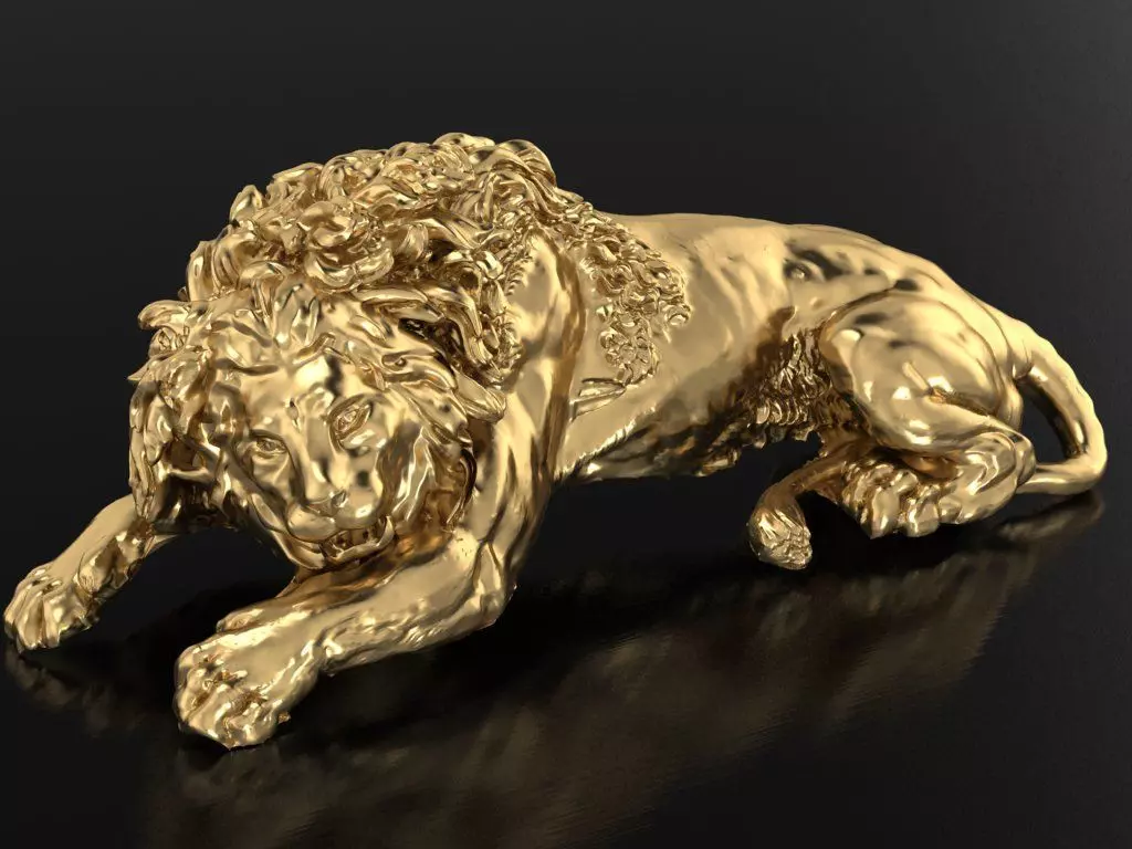 lion statue 3D print model