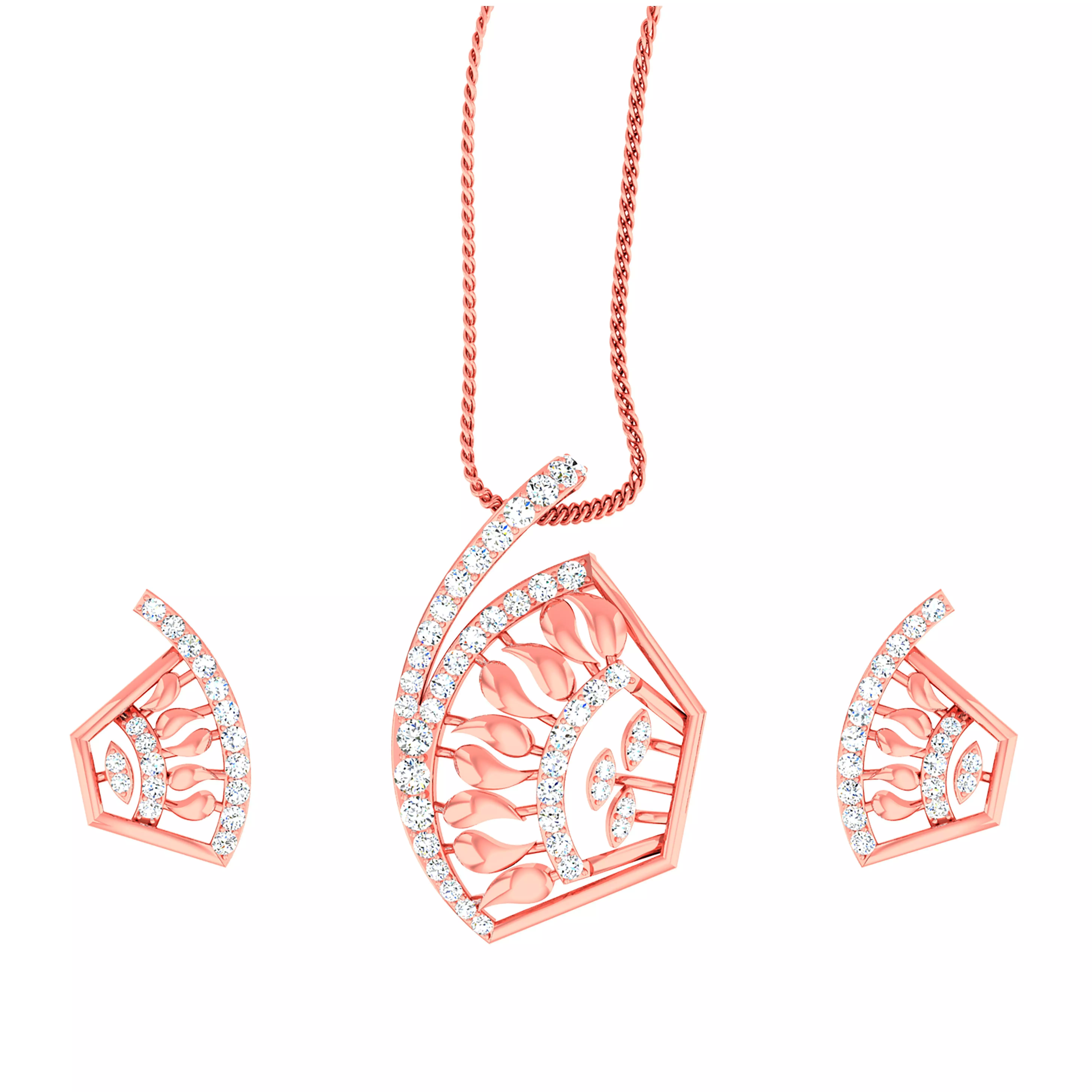 Pendant Earrings Combo 3D print model_0