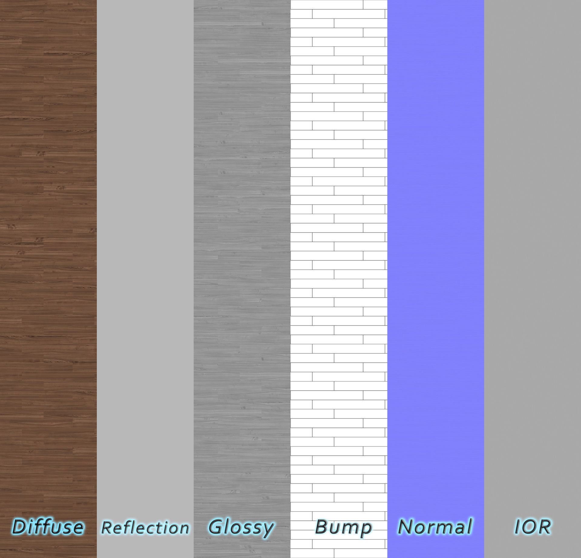 Parquet - Laminate - Wooden floor 4 in 1 3D model_7