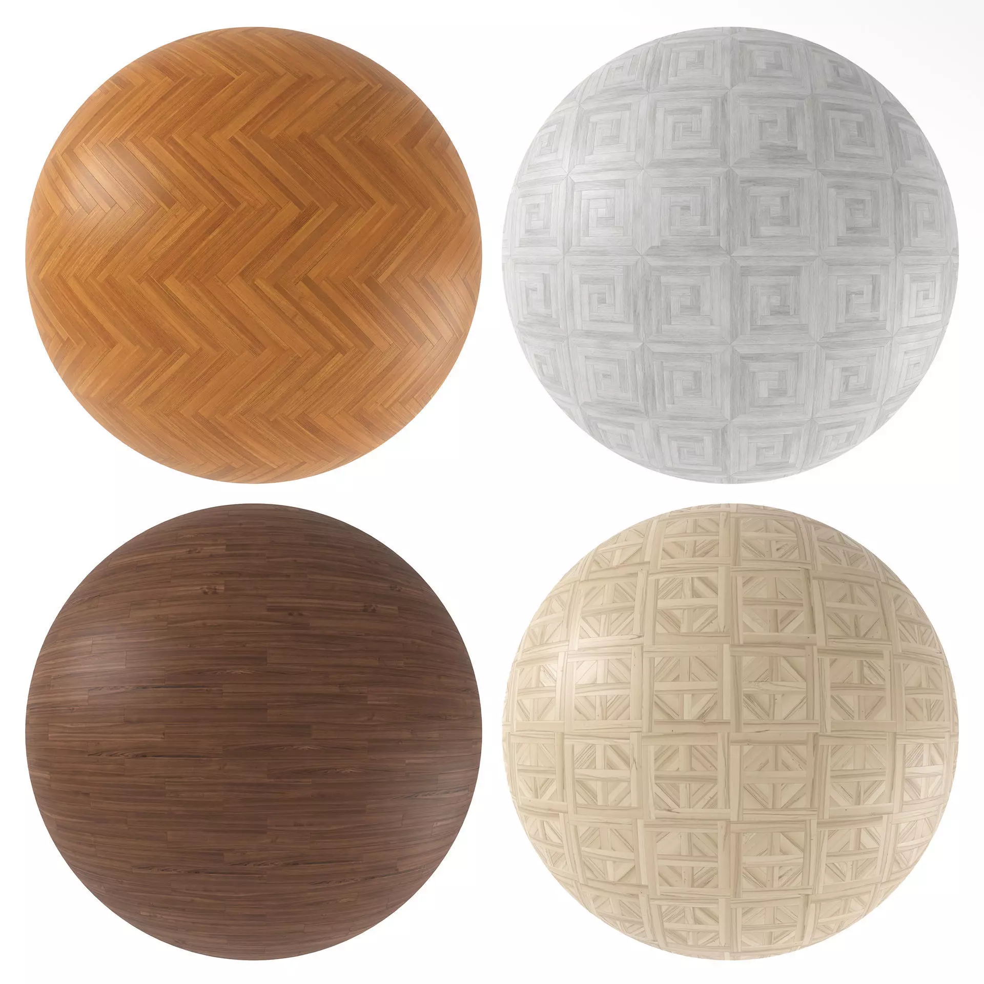 Parquet - Laminate - Wooden floor 4 in 1 3D model_0