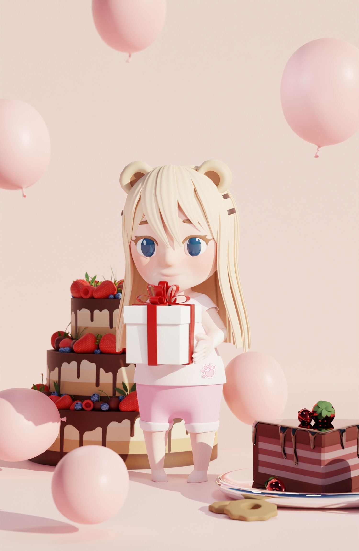 Character cartoon child 3D model_11