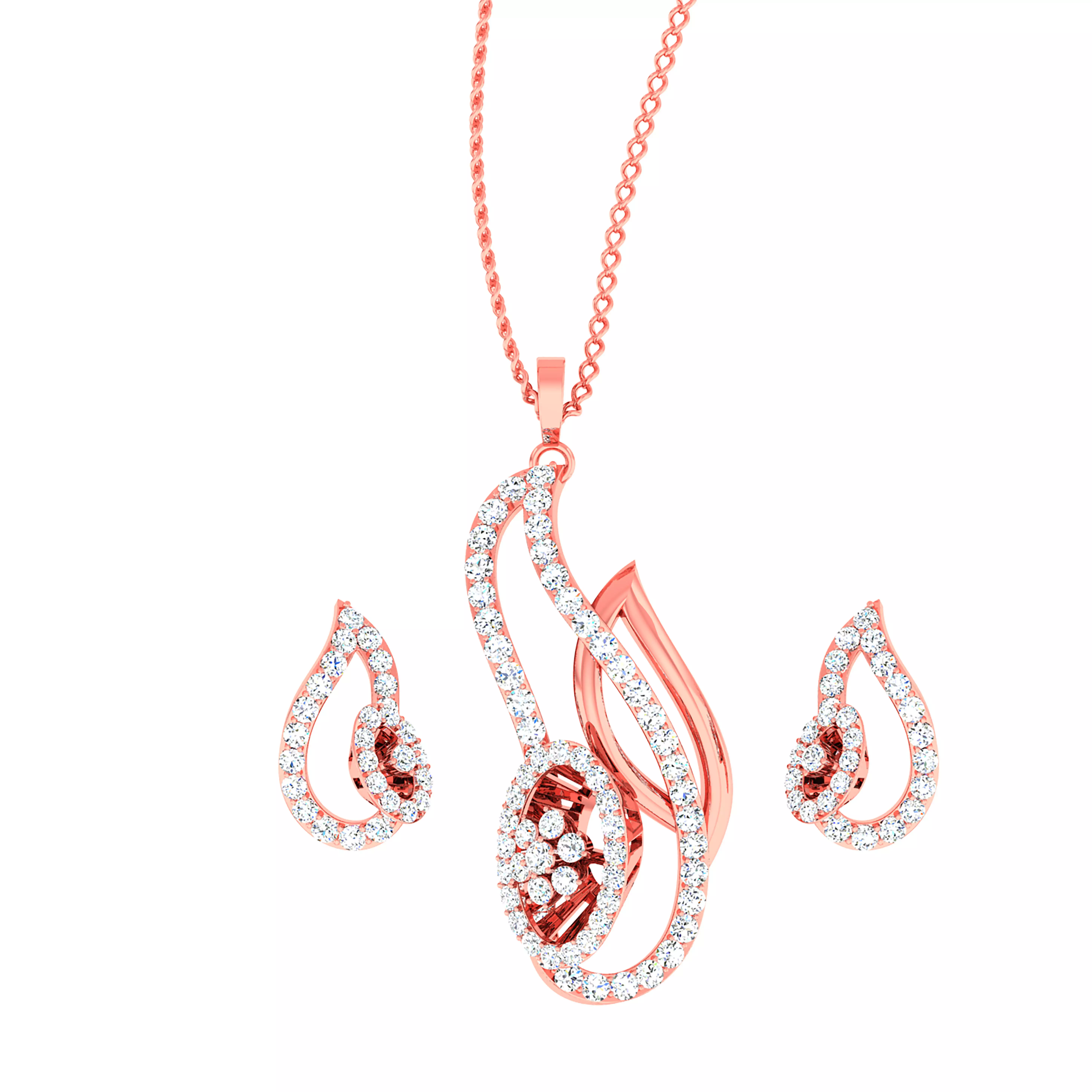 Pendant Earrings Combo 3D print model_0