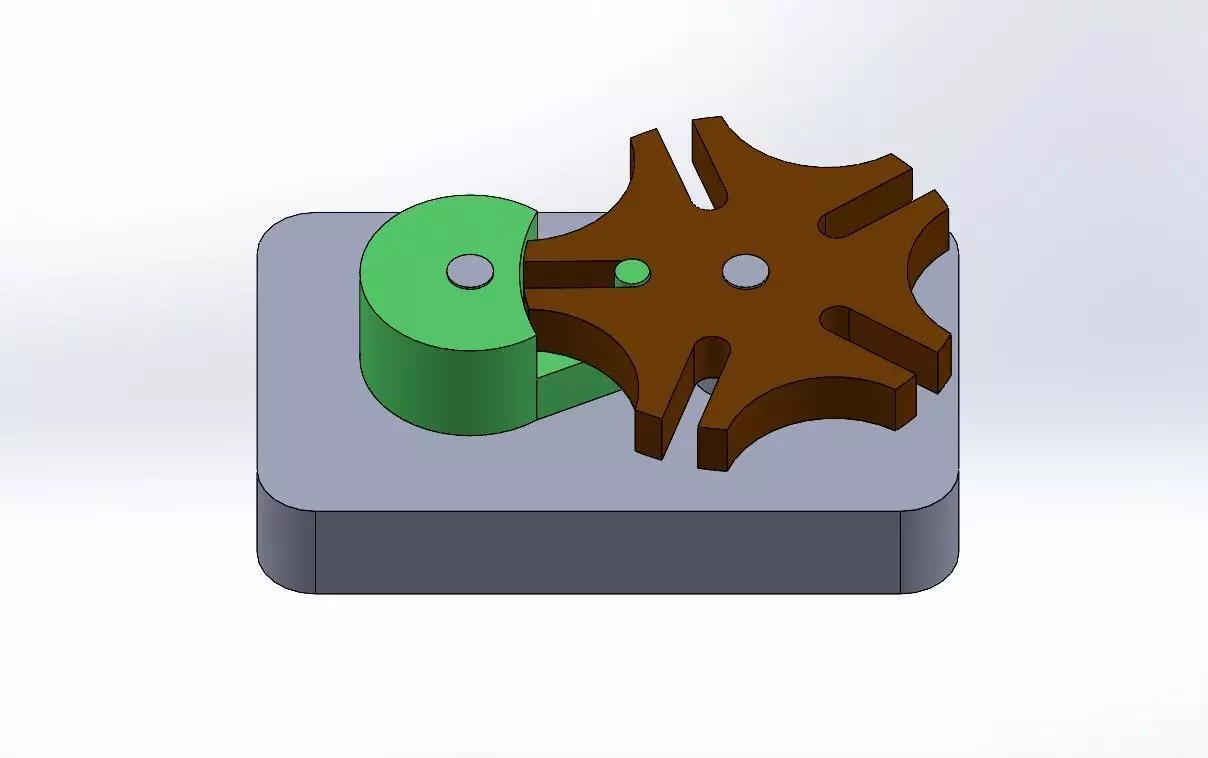 Geneva Drive mechanism with drive 3D print model