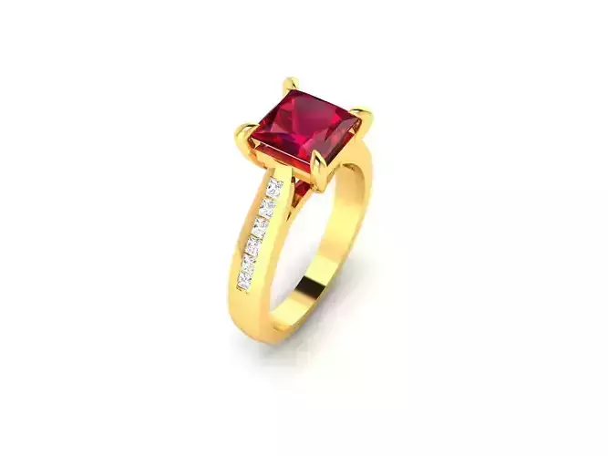 Solitaire Women Engagement Wedding Princess Stone Ring