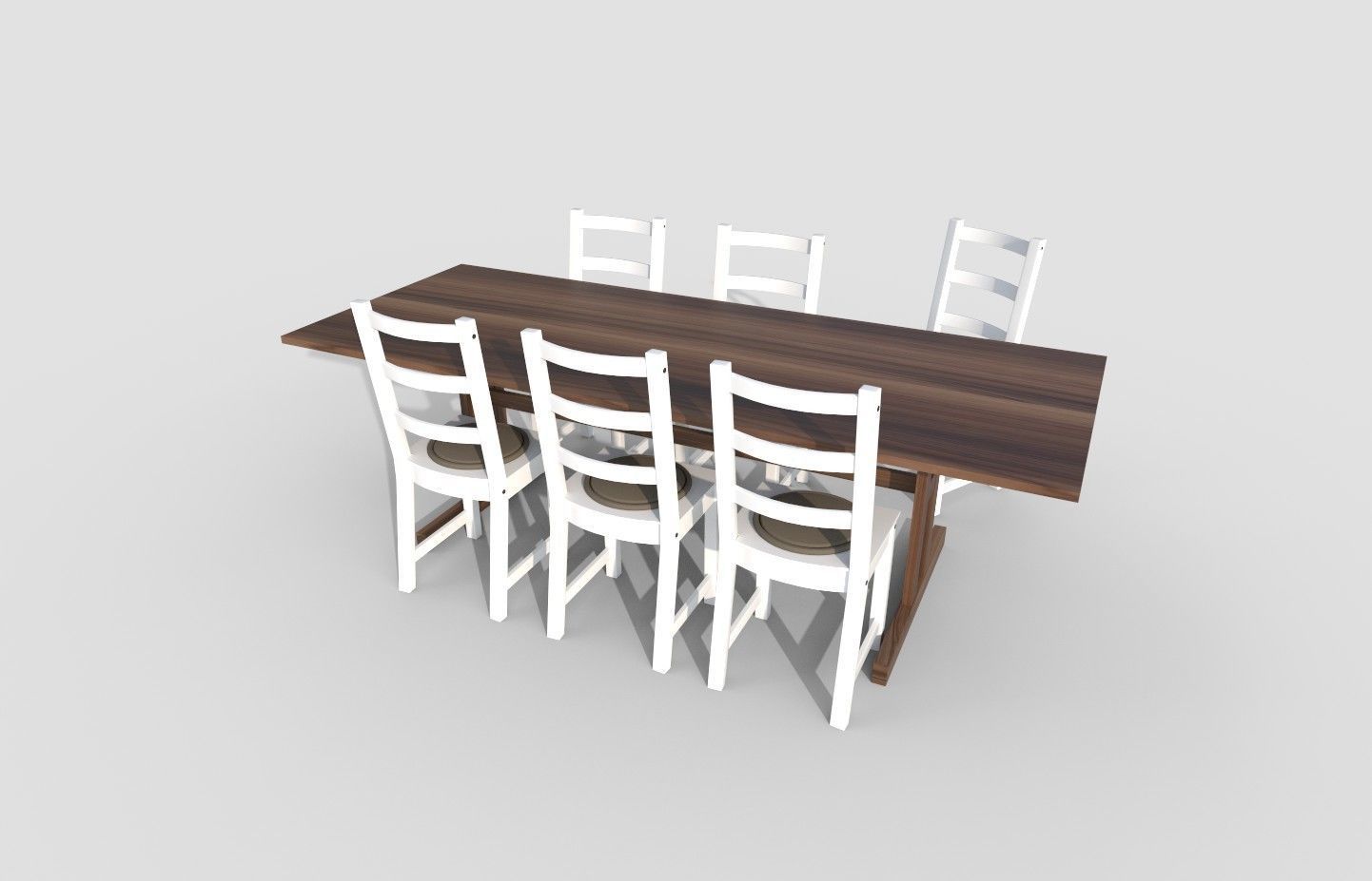 Table and 6 chairs 3D model_6