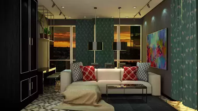 HALL ROOM FULL FURNISHED WITH SUNSET VIEW