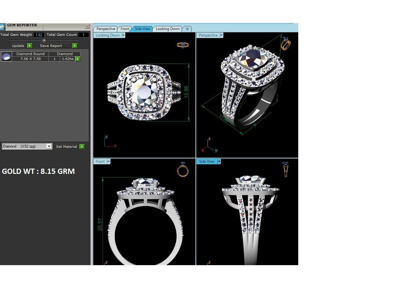 Solitaire Engagement Wedding Ring 3D print model_7