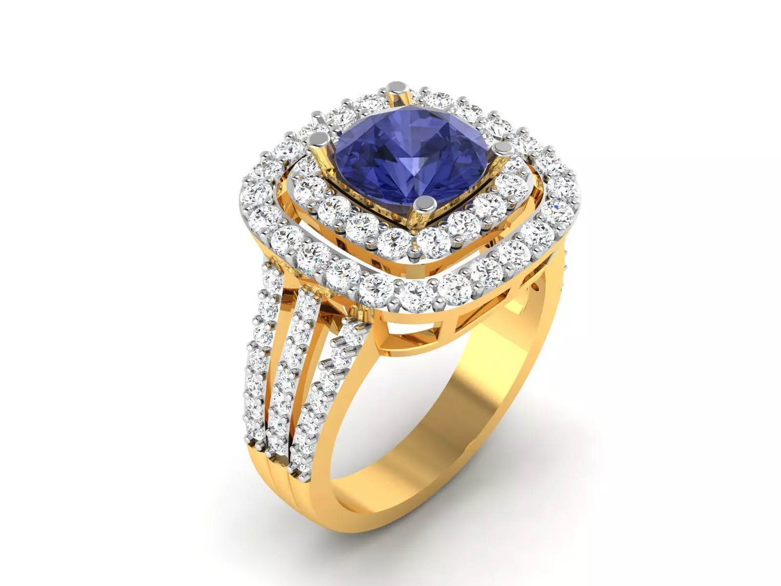 Solitaire Engagement Wedding Ring 3D print model_0