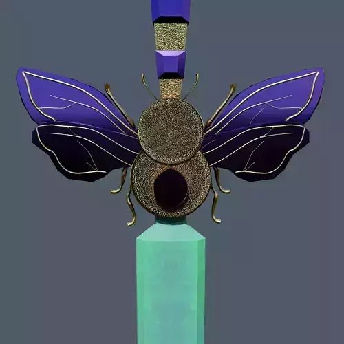 PBR low poly Dagger game ready sword