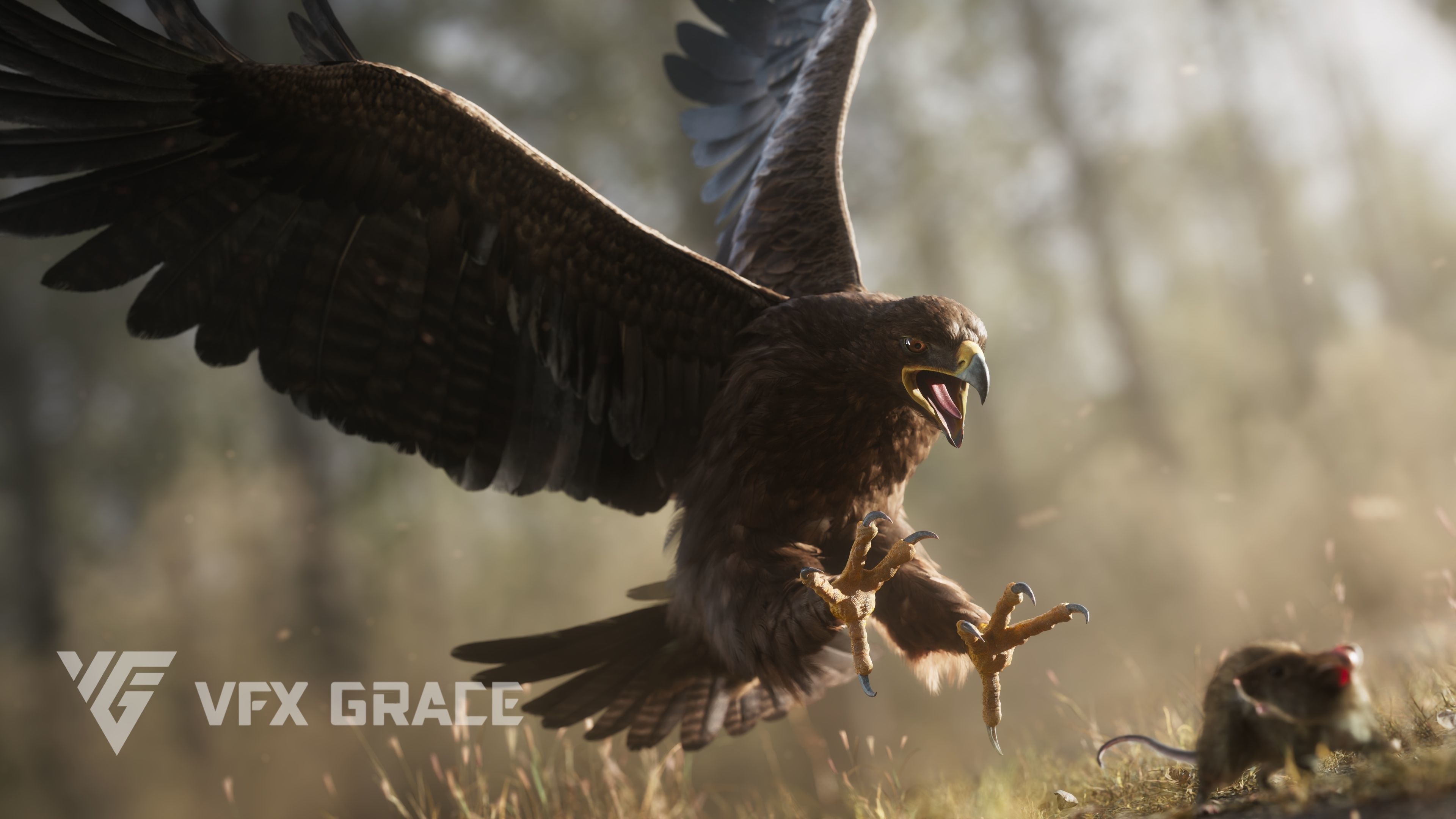Aquila Nipalensis Animated VFX Grace 3D model_6