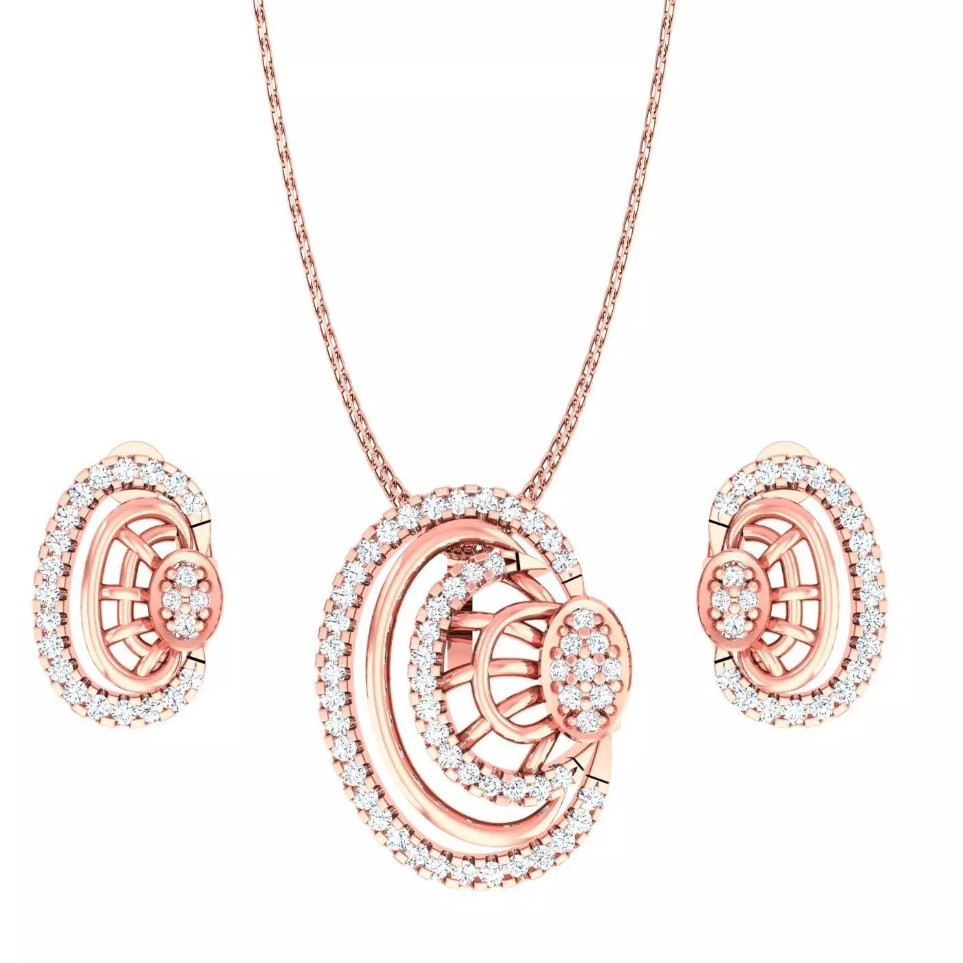 Pendant Earrings Combo 3D print model_0