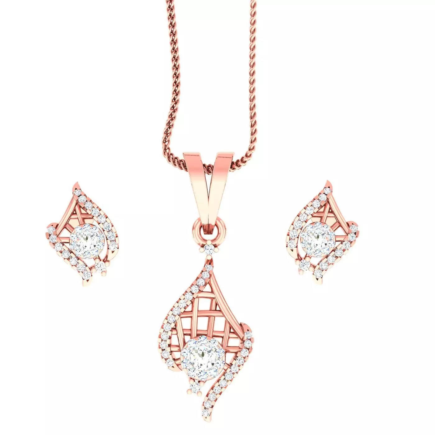 Pendant Earrings Combo 3D print model_0