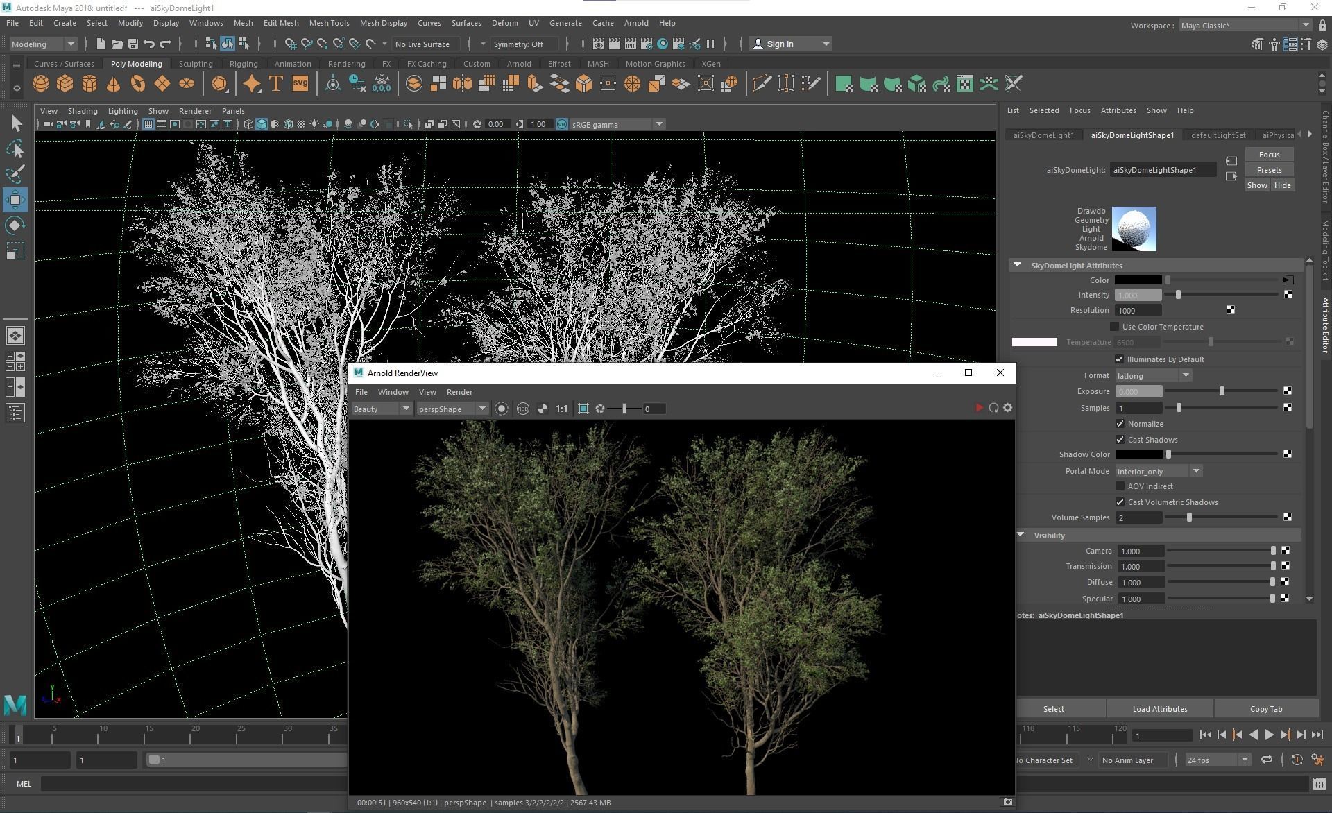 New Tree High detail Prunus Spinosa Summer 3D model_6
