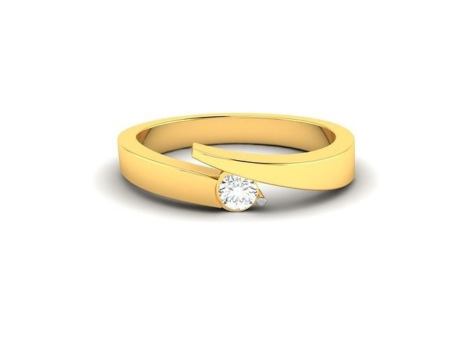 Solitaire Wedding Engagement Ring 3D print model