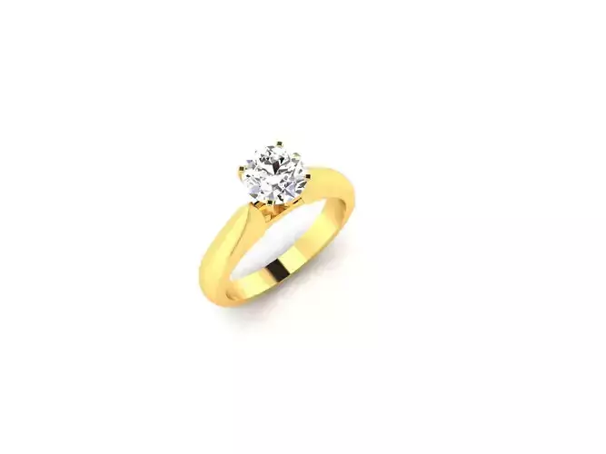 Solitaire Wedding Engagement Ring