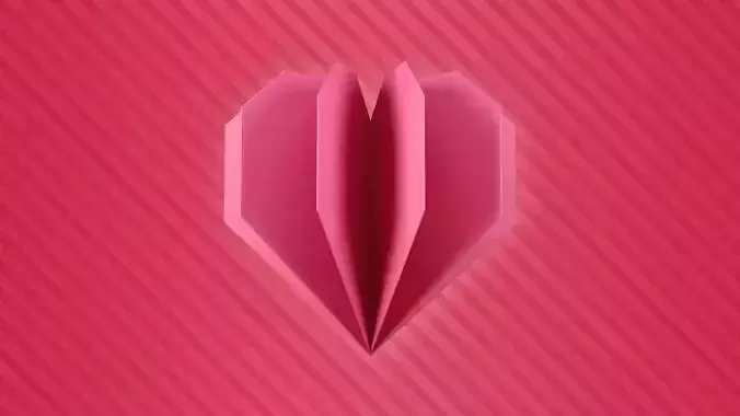 HEART ARRAY Low-poly 3D model