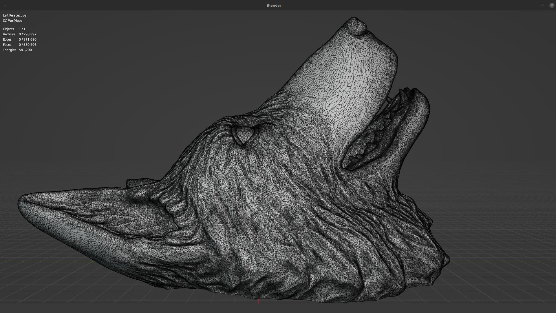 3D Print Wolf Shepherd dog Head 3D print model_6