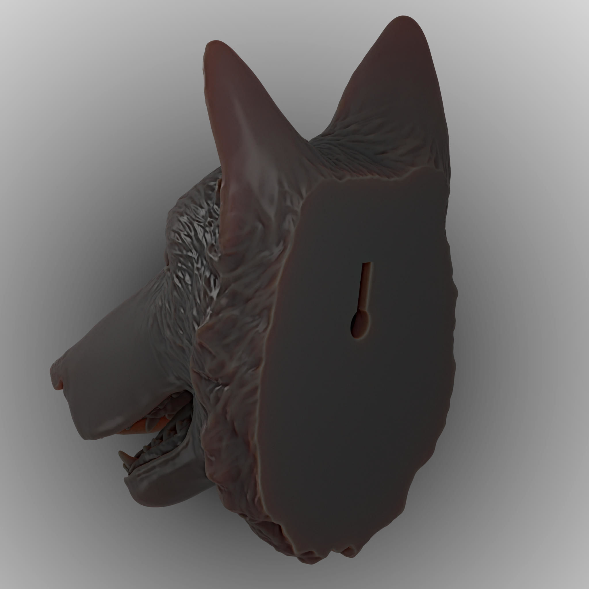 3D Print Wolf Shepherd dog Head 3D print model_3