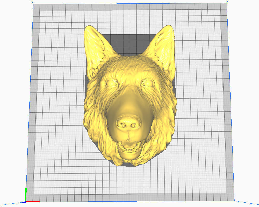 3D Print Wolf Shepherd dog Head 3D print model_9