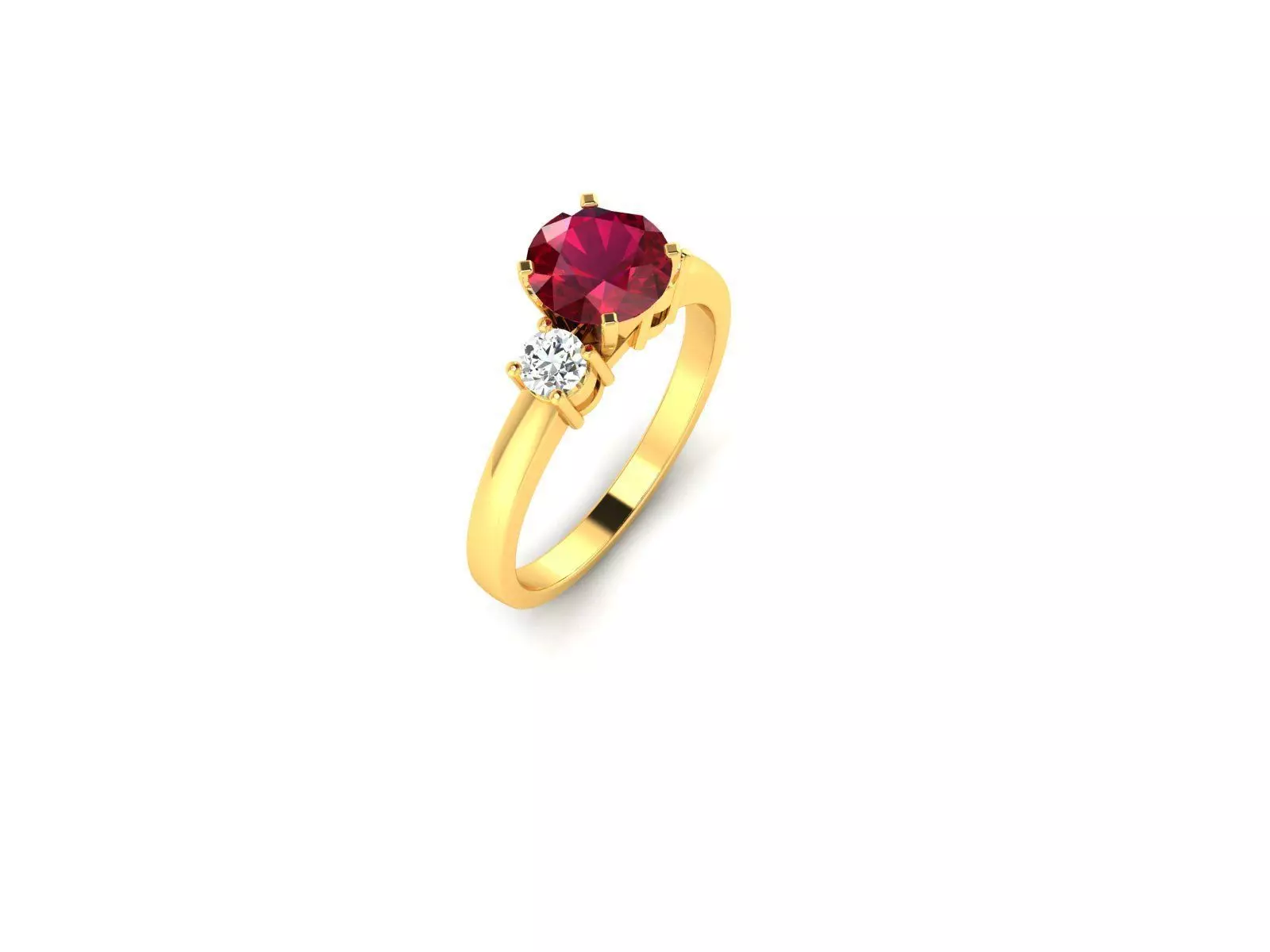 Solitaire Wedding Engagement Ring 3D print model