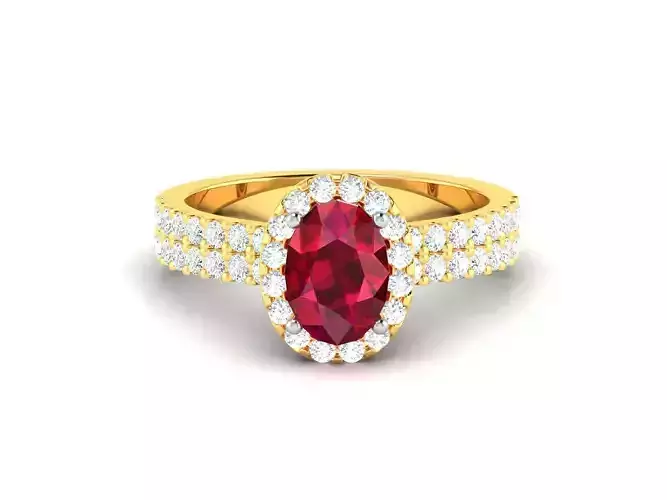 Solitaire Wedding Engagement Oval Ring