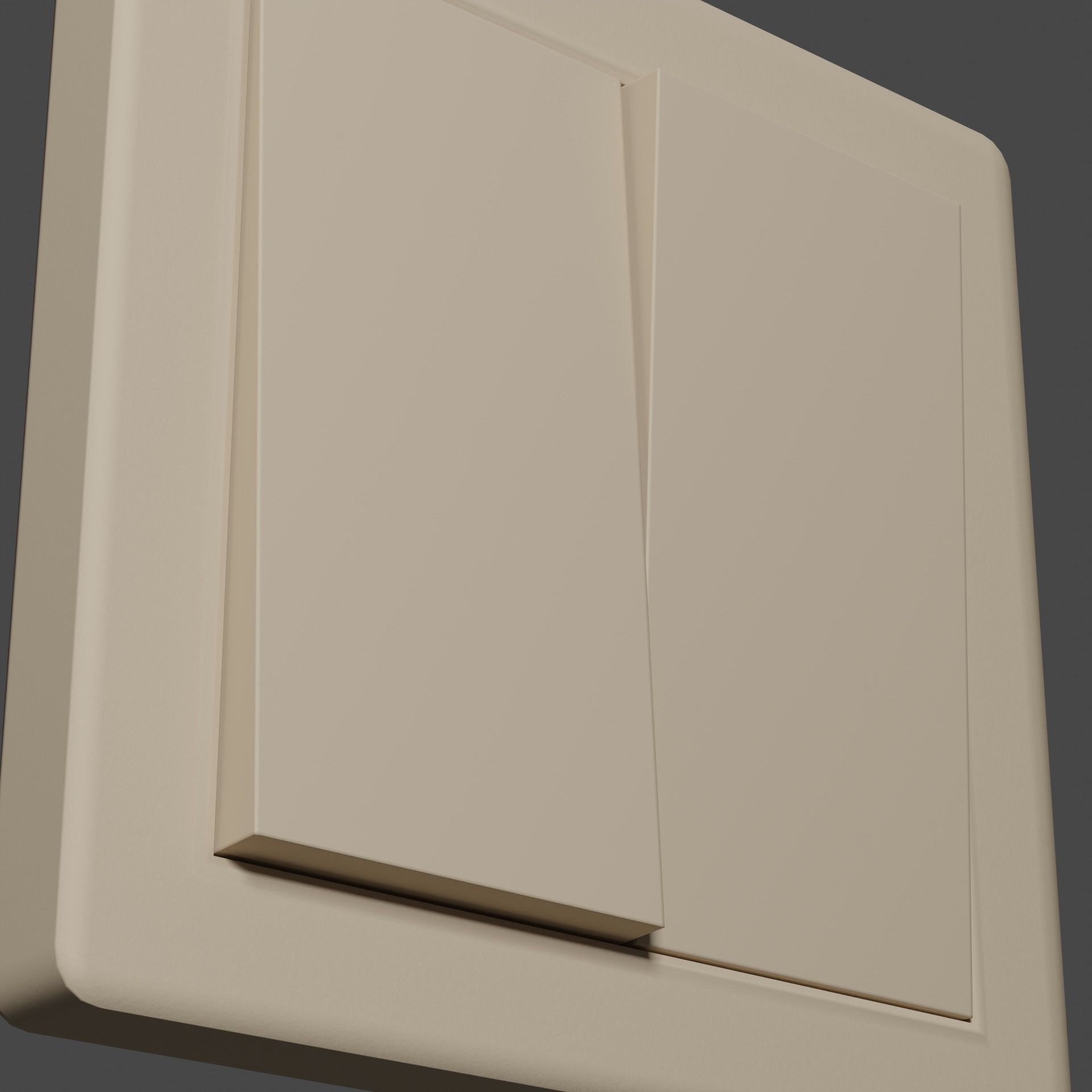 Interior switch - white double Low-poly 3D model_6