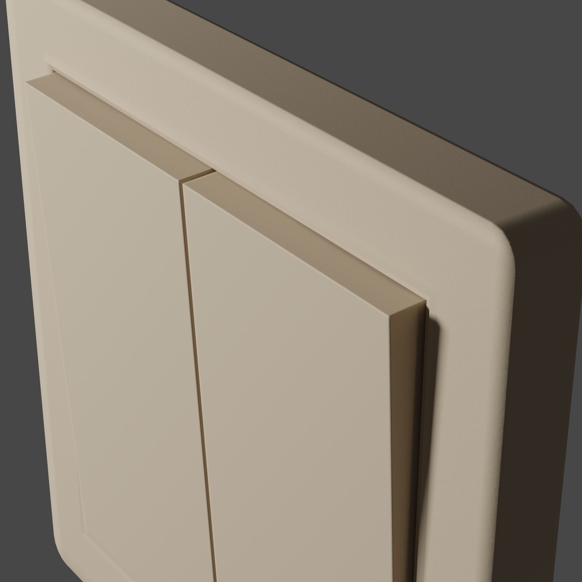 Interior switch - white double Low-poly 3D model_3