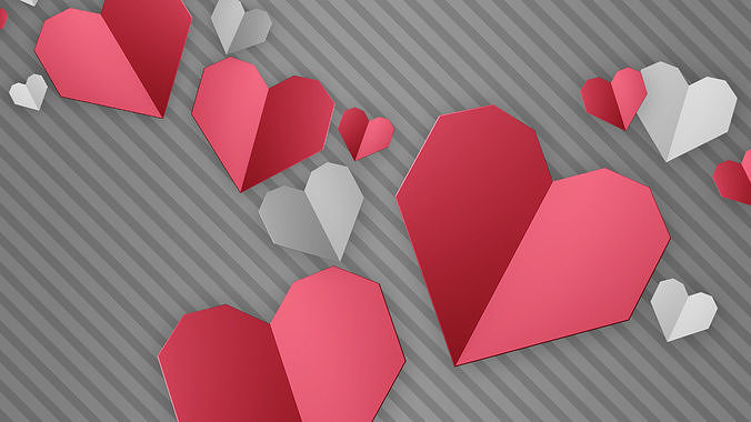 HEART ARRAY PIECES Free low-poly 3D model