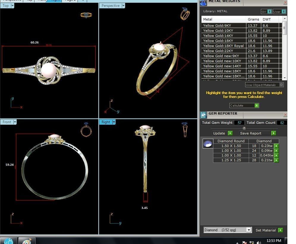 Solitaire Engagement Opal Stone  Ring 3D print model_4