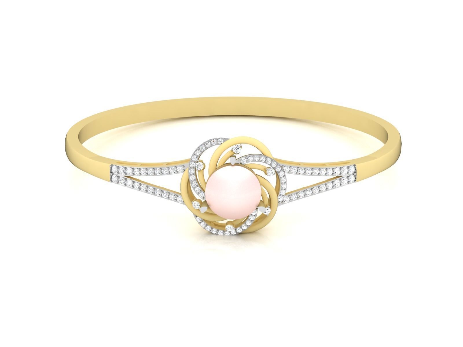 Solitaire Engagement Opal Stone  Ring 3D print model_8