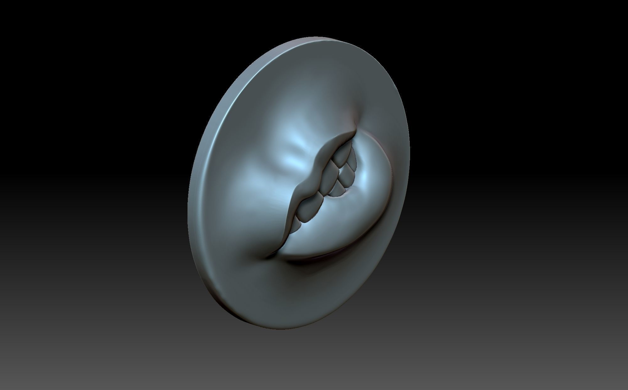 Bitten lip 3D print model_9