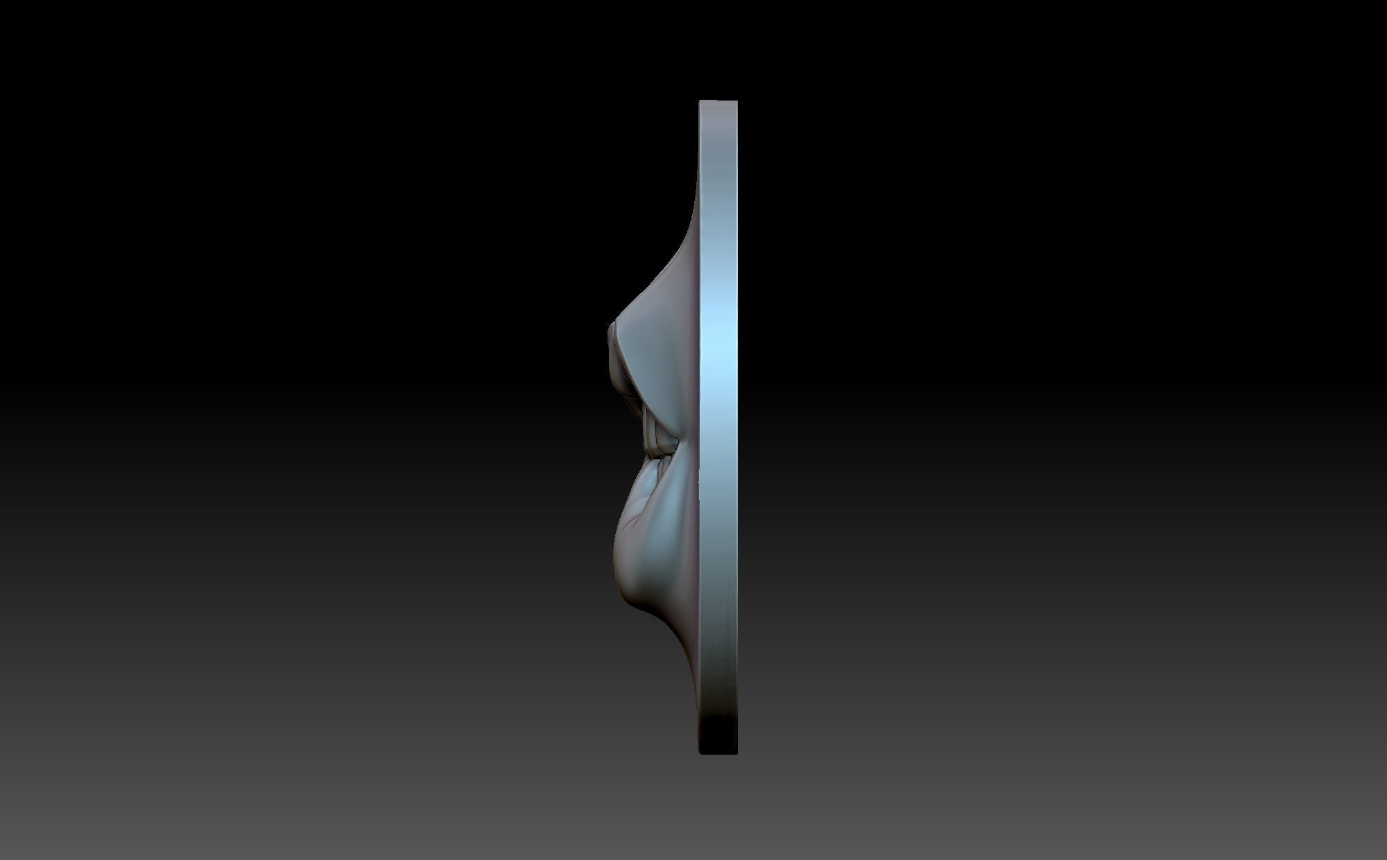 Bitten lip 3D print model_2