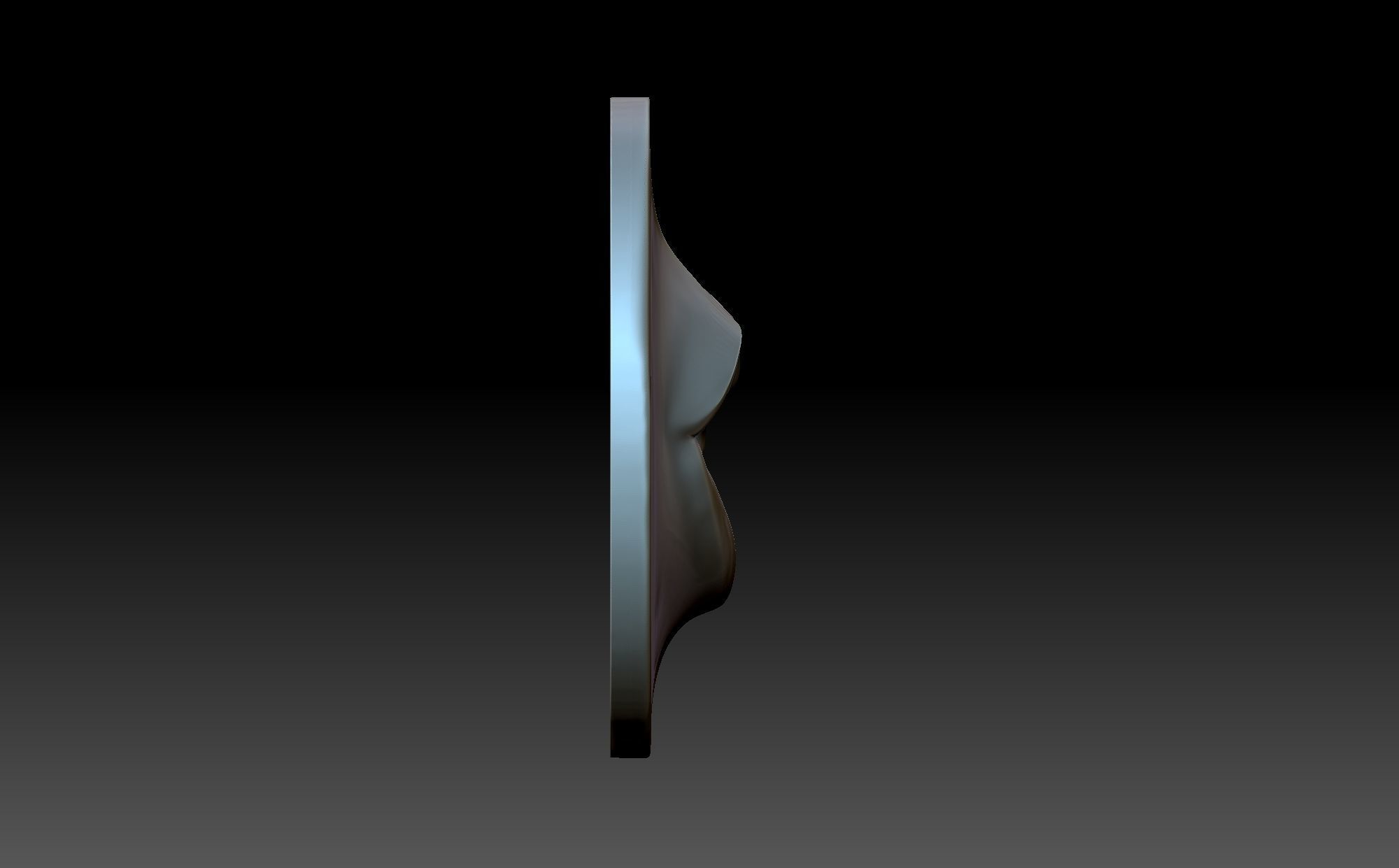 Bitten lip 3D print model_6