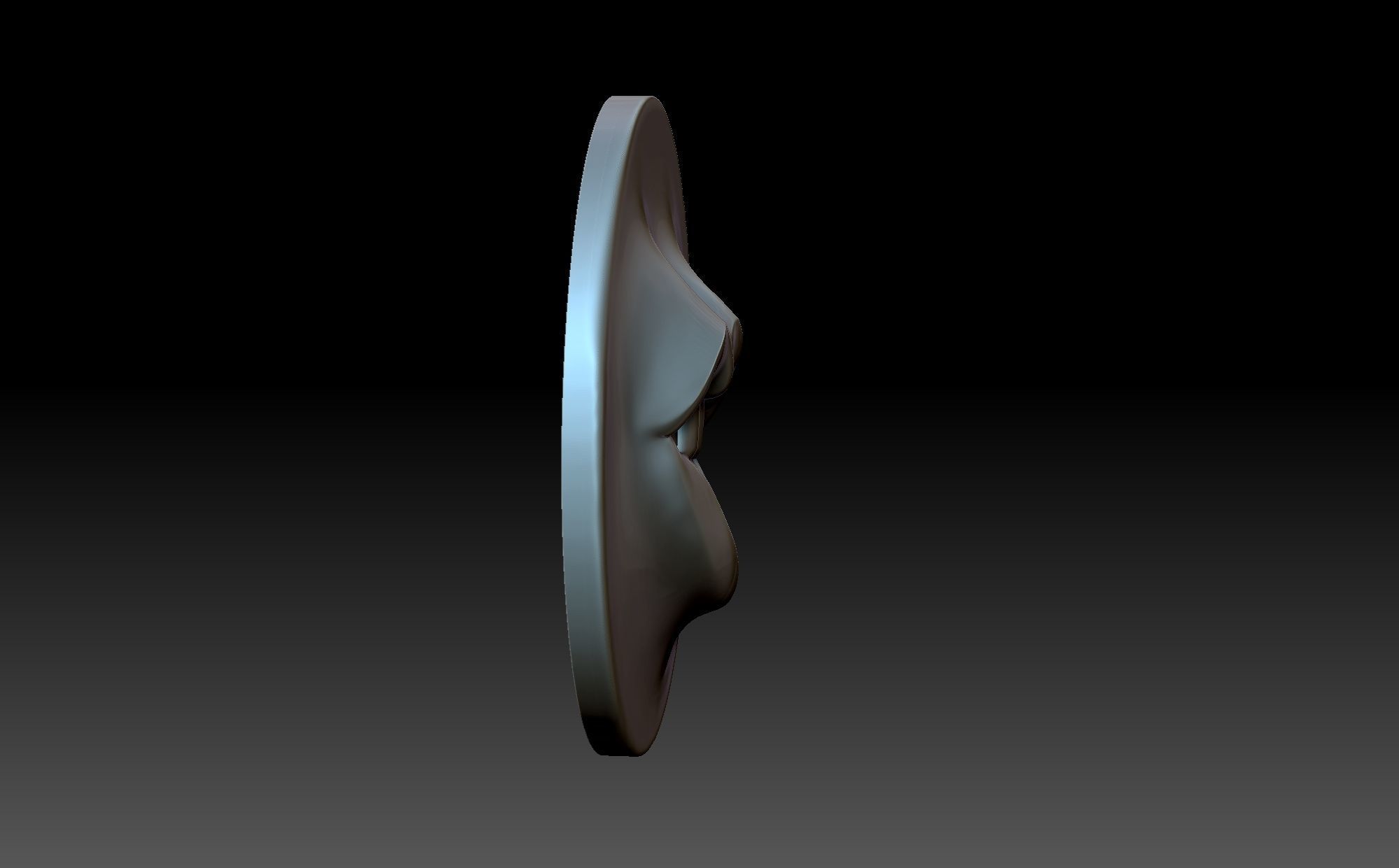 Bitten lip 3D print model_5