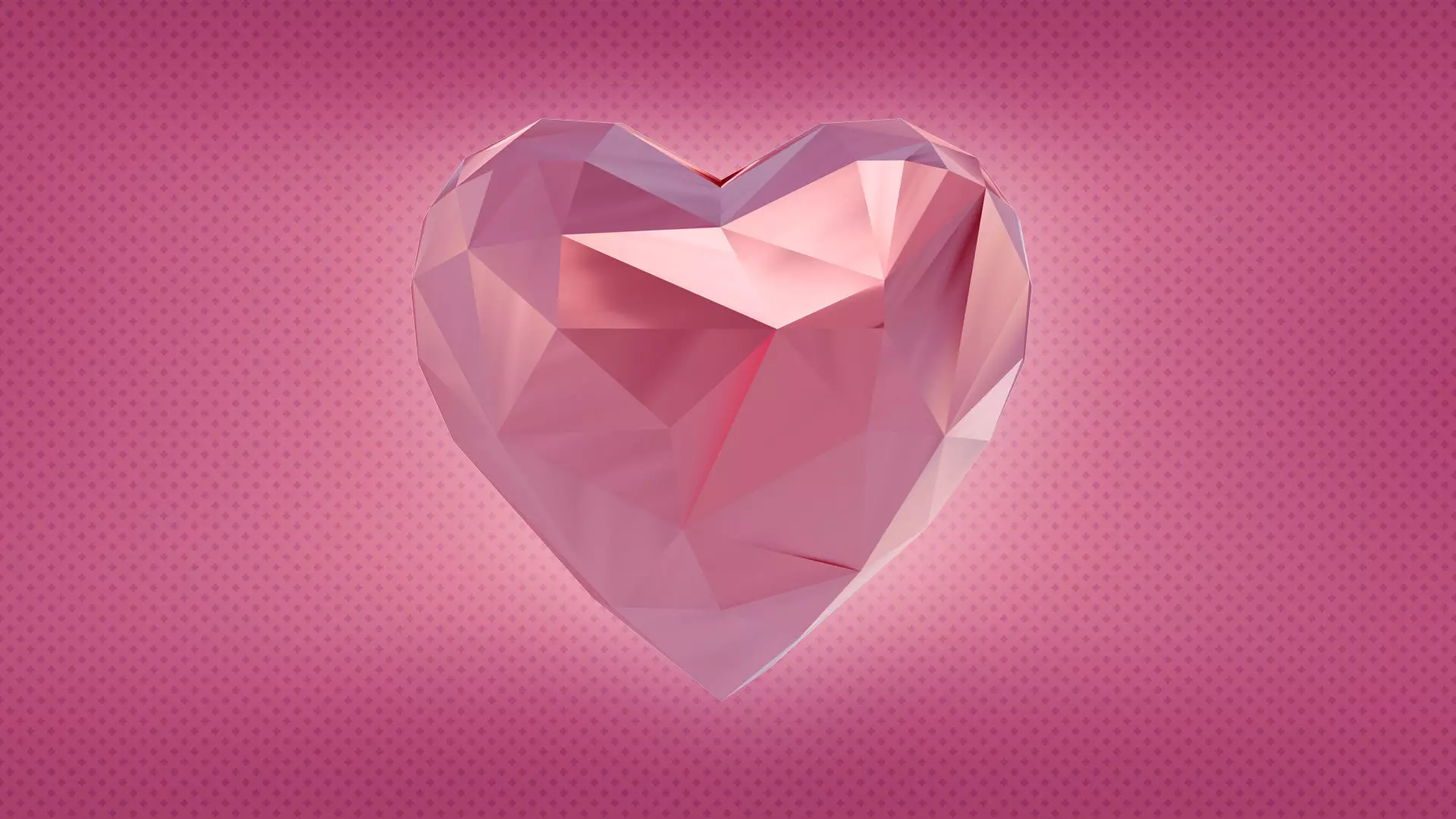 HEART LOWPOLY shaped diamond Low-poly 3D model