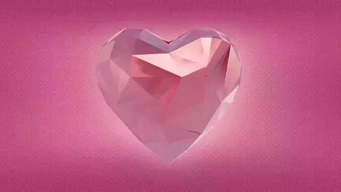 HEART LOWPOLY shaped diamond