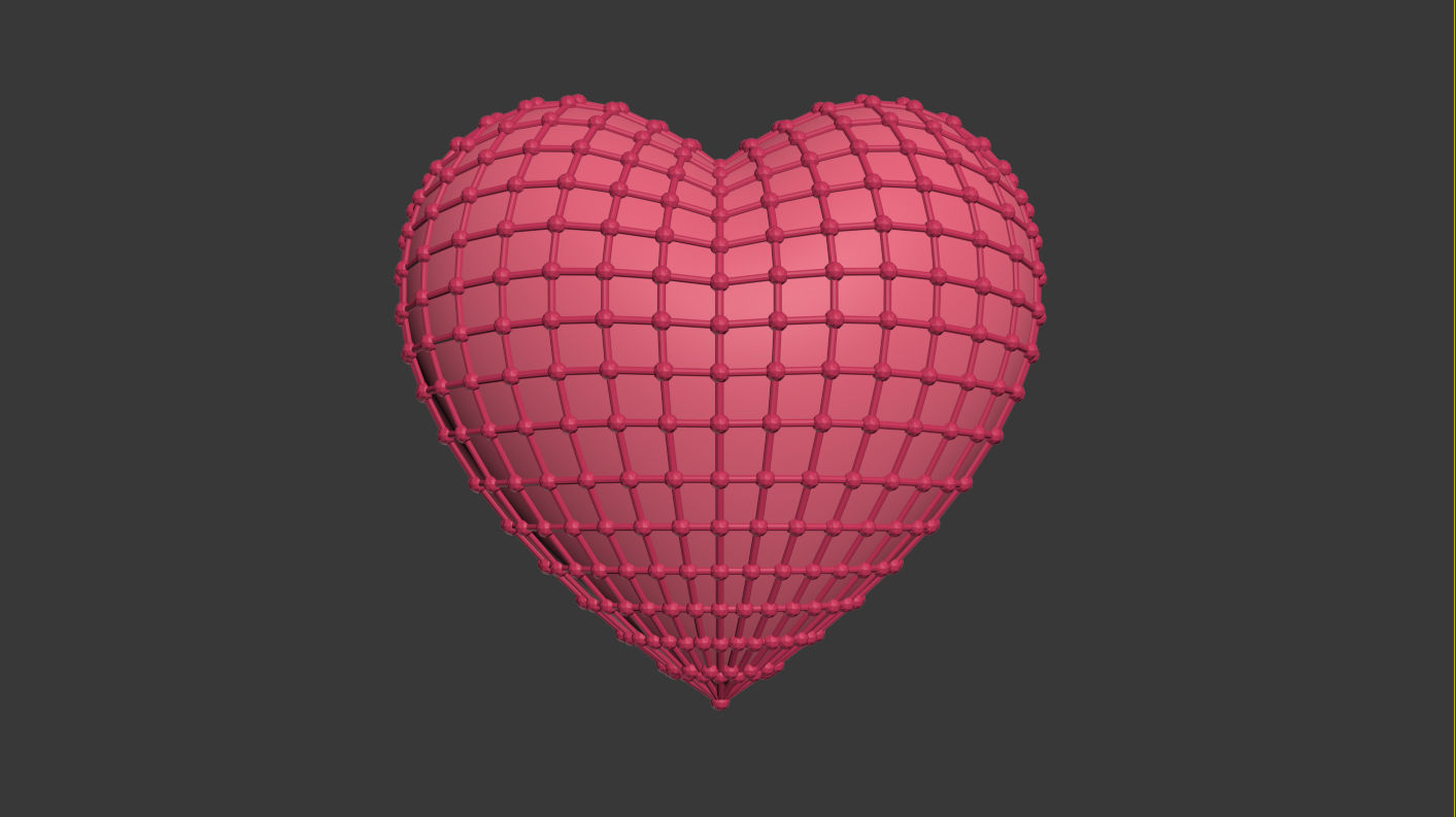 HEART LOWPOLY ART Low-poly 3D model_3