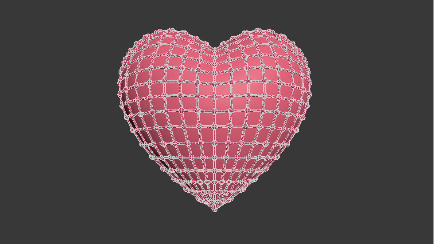 HEART LOWPOLY ART Low-poly 3D model_4