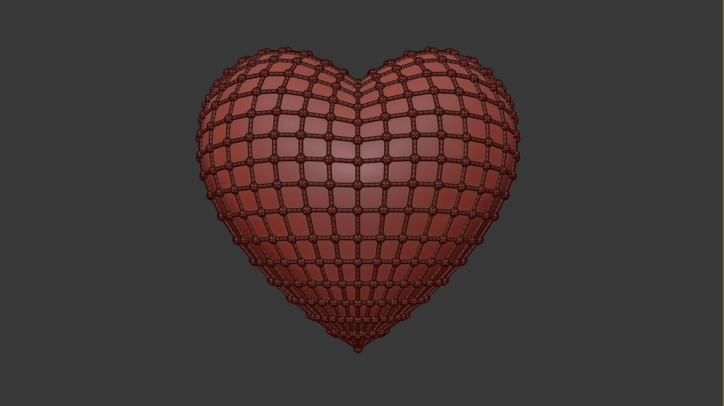 HEART LOWPOLY ART Low-poly 3D model_5